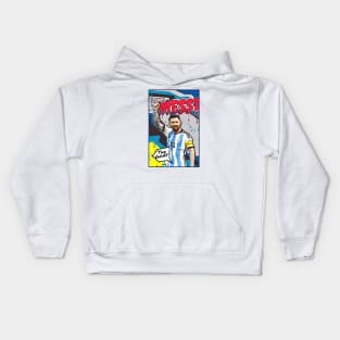 Messi a real goat Kids Hoodie